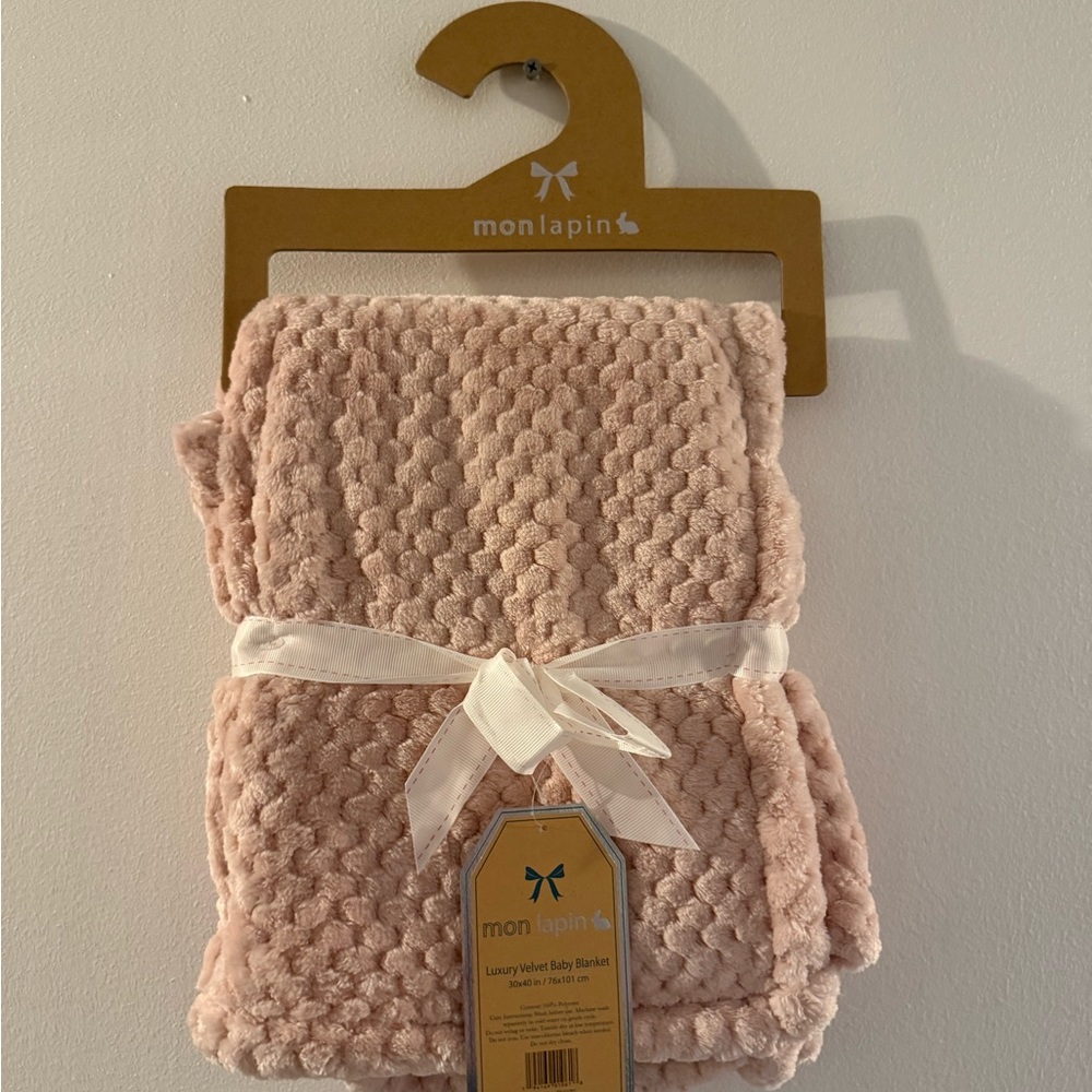 Mon Lapin Pink Baby Blanket